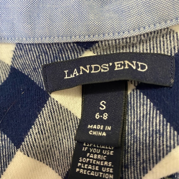 Land End (NWOT) Womens Navy Flannel - Picture 4 of 4